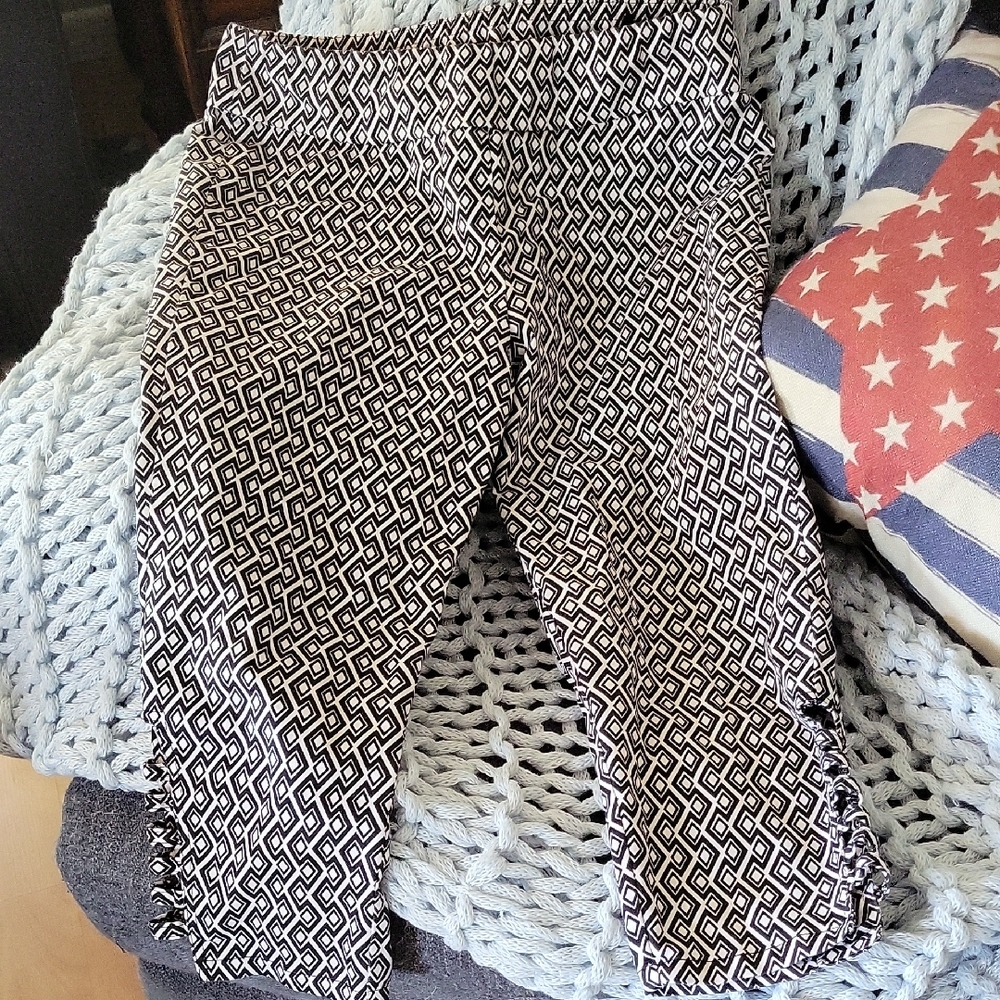 VENUS Monochrome Diamond Pattern Pants Sz 12